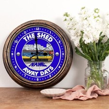 Personalised Chelsea Clock Football Fan Bar Round Hanging Away Days Gift FTC16