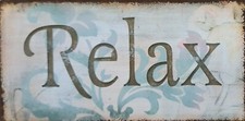Metal sign token gift - Relax
