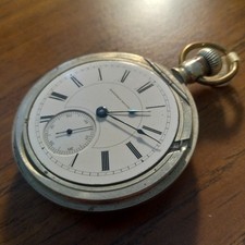 1888 Hampton Railroad Watch 15 Jewels Adjusted Very Fine Overall Condition Heavy