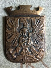 Antique Bronze Shield Plaque
