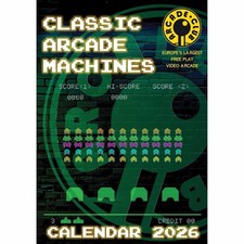 Classic Arcade Machines A3 Calendar 2026 - Hobbies & Interests - Month To View