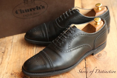 Church black leather oxford - church's,