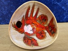 Rare St. Paul De Vence, Monique Brunner 'Fish' Tripod French Pottery Bowl 1960's