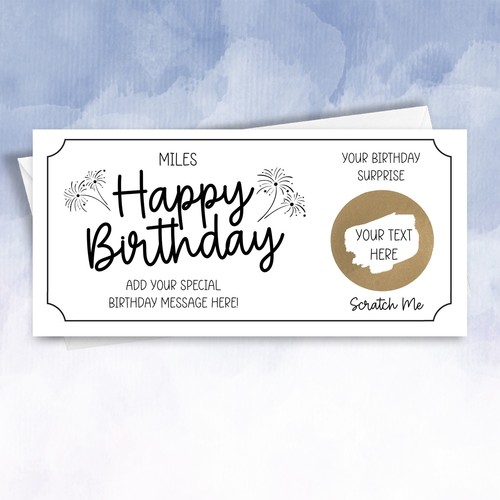 Personalised birthday scratch - personalised,