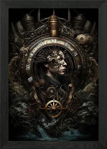 Steampunk voyage framed - framed, wall