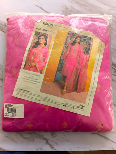Nishat unstitched pink - nishat,