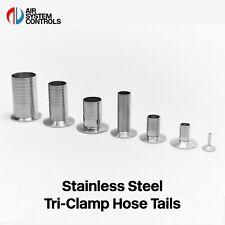 304 Stainless Steel Tri Clamp Hose Tail Fittings 1/2" to 1.5" Sanitary Connector