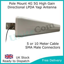 4G 5G High Gain Directional LPDA Yagi Antenna Aerial Three 02 Vodafone EE 5M 10M