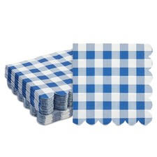 Blue Gingham Printed Paper