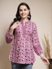 Indian Women Cotton Purple