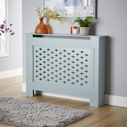 Grey medium radiator cover - grey, mdf