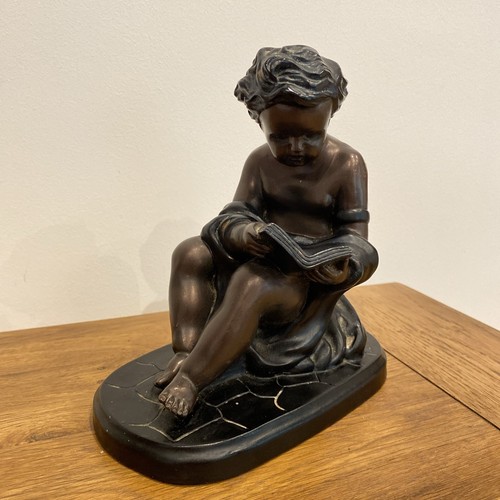 Vintage sitting cherub - sitting, figure