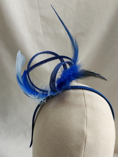 Handmade blue fascinator with - handmade,
