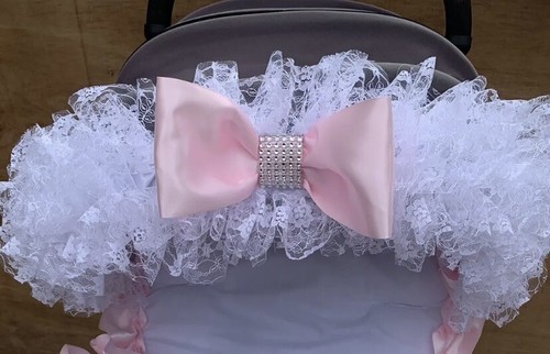 Pram pushchair white - pram/pushchair, frilly