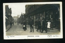 LUTON Bedfordshire  Cheapside  with Policeman and people crossing road  RP