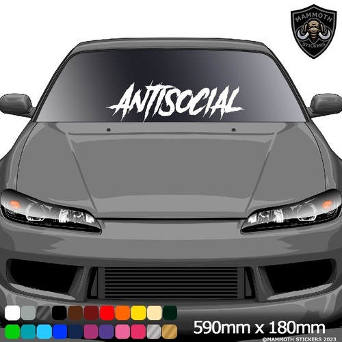 Antisocial large jdm sticker - antisocial,