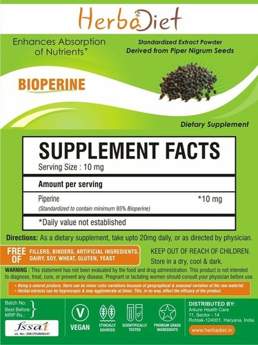 Bioperine black pepper - black,