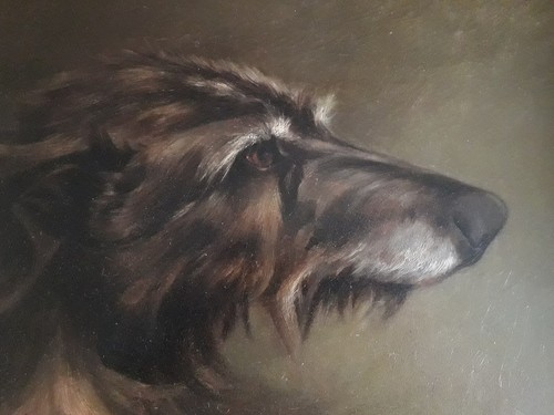 Deerhound oil painting - deerhound, by