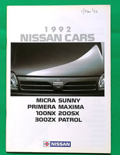 1992 NISSAN RANGE Brochure inc