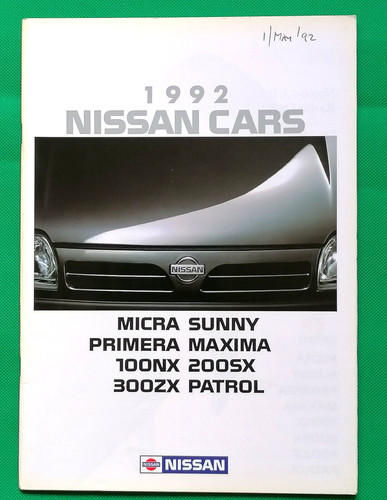 1992 nissan range brochure inc - nissan,