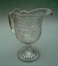 Antique Victorian Pressed Glass Jug, Greener & Co. 'Peace and Plenty', Reg 1888