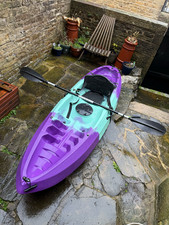 Hard Shell Sit on top Kayak with Seat,  Paddle and Trolley