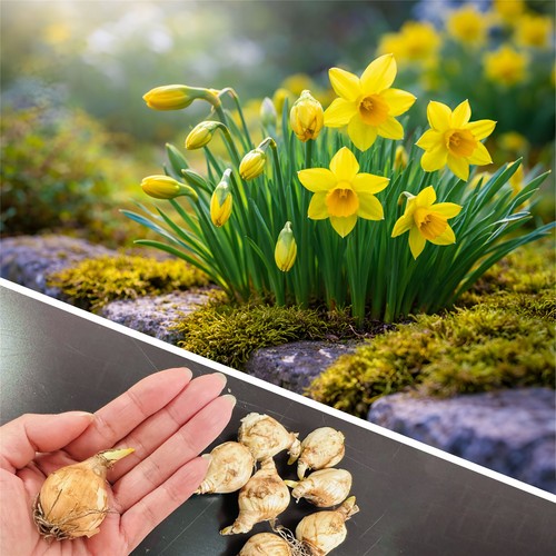 100 dwarf yellow daffodil - dwarf,