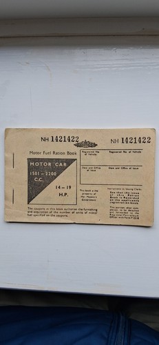 Vintage motor car fuel ration - vintage,