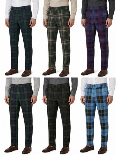 Men tartan trousers - trousers, trews