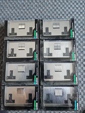 Crabtree Platinum Stainless Steel 13 Amp SOCKETS plus other switches BNIB