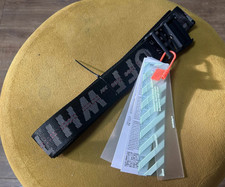 Off white Black Colour Belt