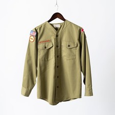 Vintage 60s Green American Boy Scout Shirt - Size Medium 40" Chest