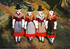 Postcard Welsh Folk Dancers in