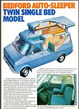Bedford CF Auto-Sleeper Twin Single Bed Caravan 1973-74 UK Single Sheet Brochure