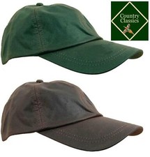 Country Classics Baseball Cap British Waxed Cotton Shooting Waterproof Hat