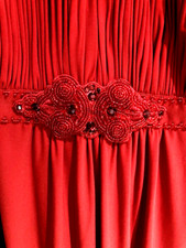 Stunning Jenny Packham  Red Beaded Jersey Halter Neck Maxi Dress 14