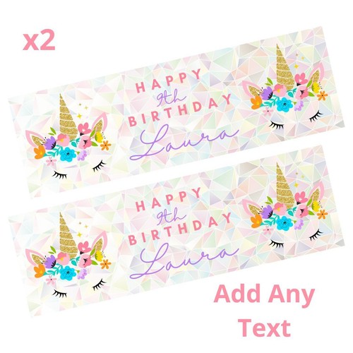 Personalised unicorn happy - 2x,