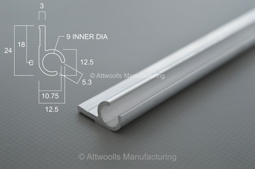Awning rail small 1m - 10,