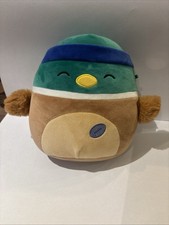 Squishmallow Avery Duck Plush Toy Rugby Mascot with Headband 7.5 Inch Mallard