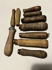 Job Lot of 10 Old / Vintage Handles, Wooden Replacement File / Rasp Handles