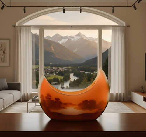 Galle cameo glass - , landscape