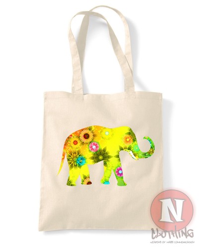 Elephant floral tote - , bag