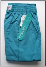 CHEROKEE TEAL LADIES HOSPITAL SCRUBS ELASTIC WAIST STYLE 1020 PANTS SIZE 12/14