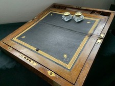 Large brass bound walnut