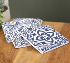 Ceramic Coasters Set of 4 Blue