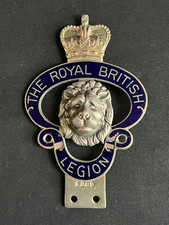 ROYAL BRITISH LEGION SCOTLAND ENAMEL MEMBERS VINTAGE CAR BADGE EMBLEM INSIGNIA