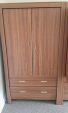 Two tutti bambini Milan walnut wardrobes in excellent condition 