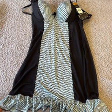 Marilyn Monroe Intimates Babydoll Teddy Womens Medium Green Black Ruffle Sheer