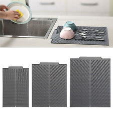 Silicone Sink Draining Board Mat Dish Glassware Kitchen Drainer Drying Rack NEW