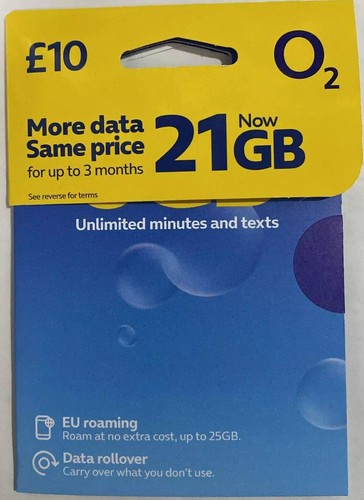 Network sim card - o2, gb
